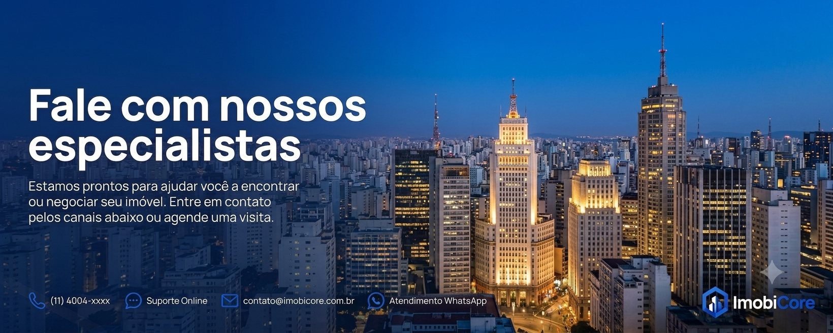 Fale com nossos especialistas. Estamos prontos para ajudar você a encontrar ou negociar seu imóvel. Entre em contato pelos canais abaixo ou agende uma visita.